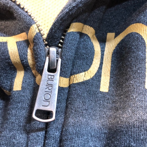 Burton Full Zip Hoodie Men’s Small Grey & Gold - Picture 12 of 13